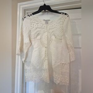 American Rag White Lace Blouse